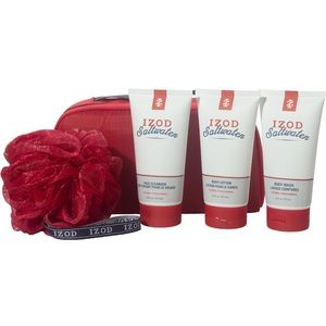 Men’s IZOD athletic 5-pc travel Dopp bag for men perfect gifts NWT